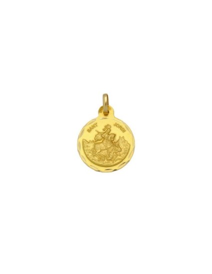 Medalla Redonda de Sant Jordi en Oro 18k