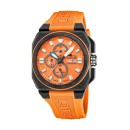 Reloj Lotus Chrono 18976/6 Hombre – Cuadrado, Fibra Carbono, Caucho Naranja
