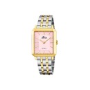 Reloj Lotus Mujer 18981/2 Square Series - Acero Inoxidable, Bicolor, Rectangular