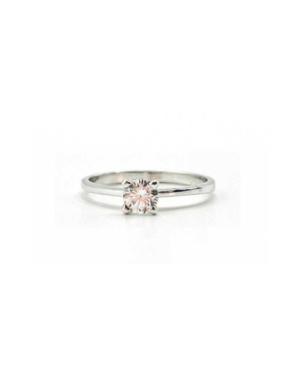 Anillo Oro Blanco 18K Solitario 400-45CB Mujer