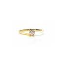 Anillo Oro 18K Solitario Circonita EMT309 Mujer