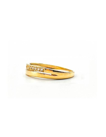 Anillo Oro 18K Circonitas Carril I1031 Mujer | Joyería Parejo