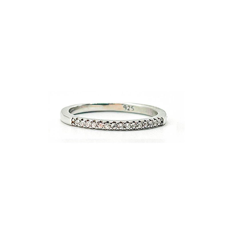 Anillo Plata 925 Circonitas Carril CTS234 Mujer | Joyería Parejo