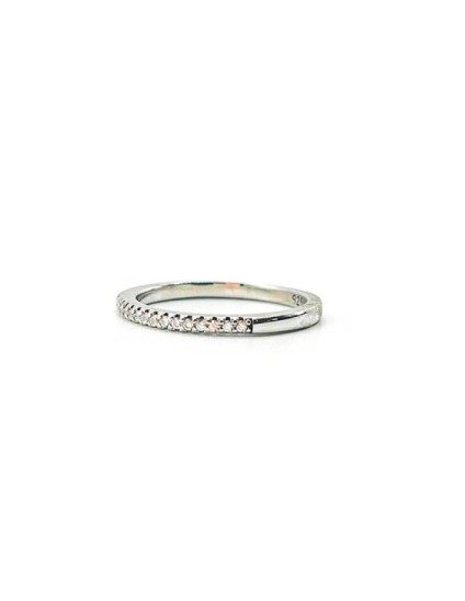 Anillo Plata 925 Circonitas Carril CTS234 Mujer | Joyería Parejo