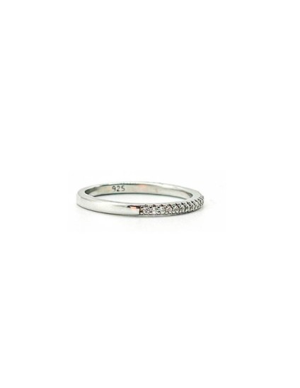 Anillo Plata 925 Circonitas Carril CTS234 Mujer | Joyería Parejo