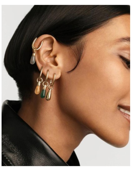 Pendiente Aro PDPaola Aventurina PG01-095-U Mujer | Joyería Parejo