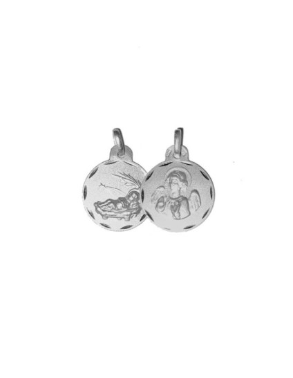 Medalla Ángel de la Guarda y Niño Jesús Plata | Joyería Parejo