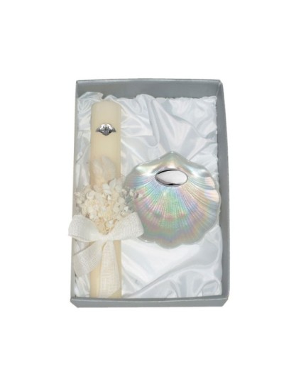 Estuche Vela y Concha Bautismo 09714 | Joyería Parejo