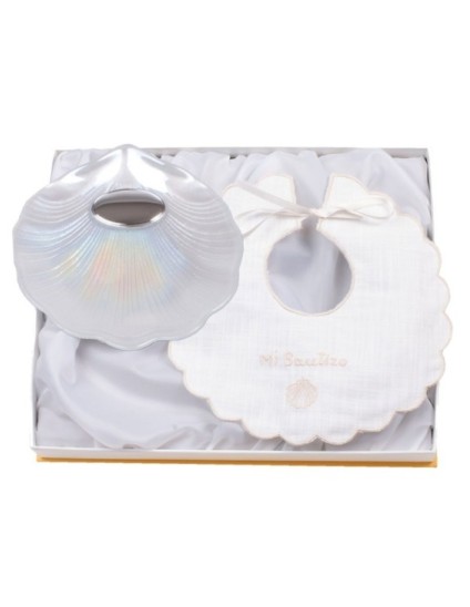 Estuche Babero y Concha Bautismo 09686 | Joyería Parejo