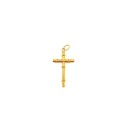 Cruz Tubo Tallada Oro 18K 771