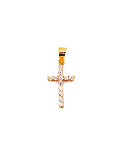 Cruz Circonitas Oro 18K AA2898 | Joyería Parejo