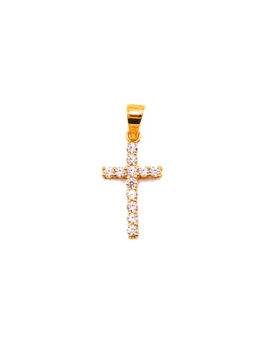 Cruz Circonitas Oro 18K AA2898 | Joyería Parejo