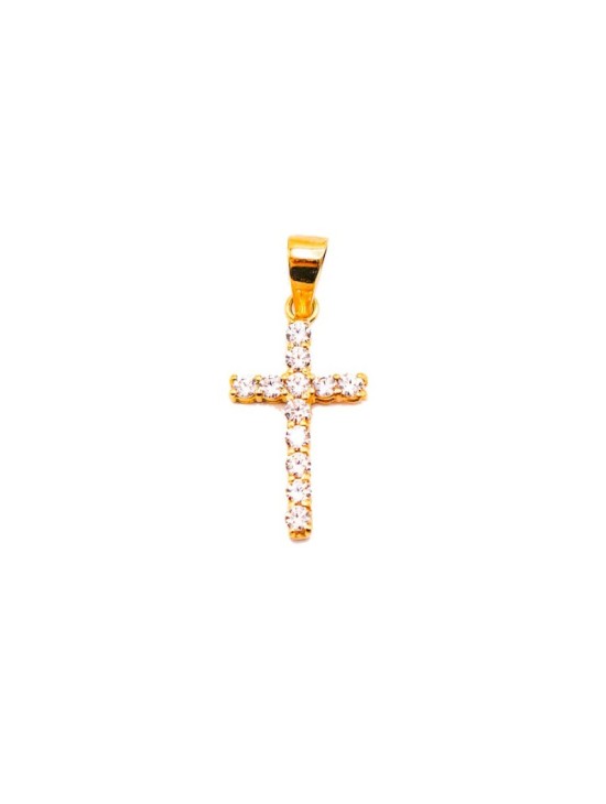 Cruz Circonitas Oro 18K AA2898 | Joyería Parejo