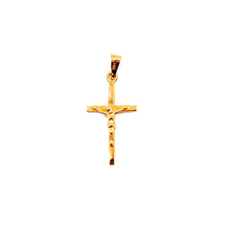 Cruz Plana con Cristo Oro 18K C241/4188 | Joyería Parejo