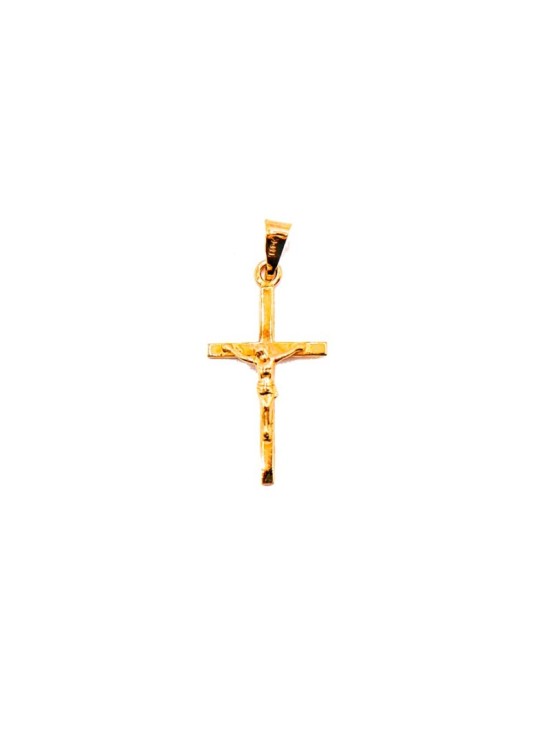 Cruz Plana con Cristo Oro 18K C241/4188 | Joyería Parejo