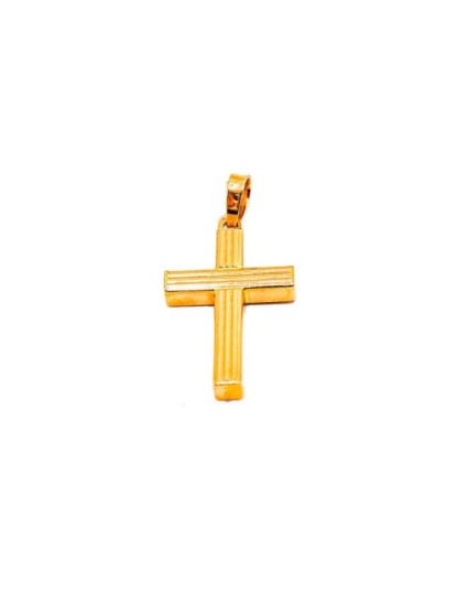 Cruz Cuadrada Tallada Oro 18K C30/401/1101 | Joyería Parejo