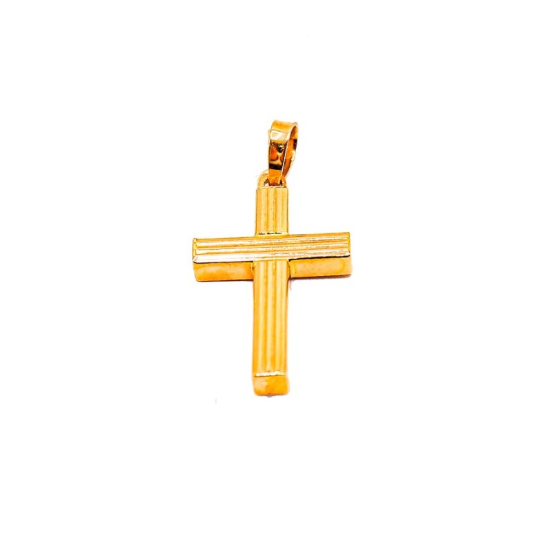 Cruz Cuadrada Tallada Oro 18K C30/401/1101 | Joyería Parejo