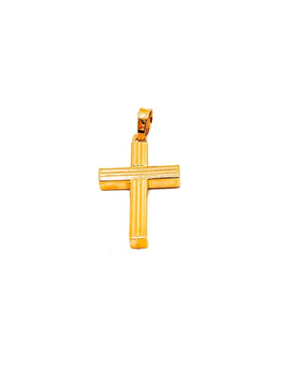 Cruz Cuadrada Tallada Oro 18K C30/401/1101 | Joyería Parejo