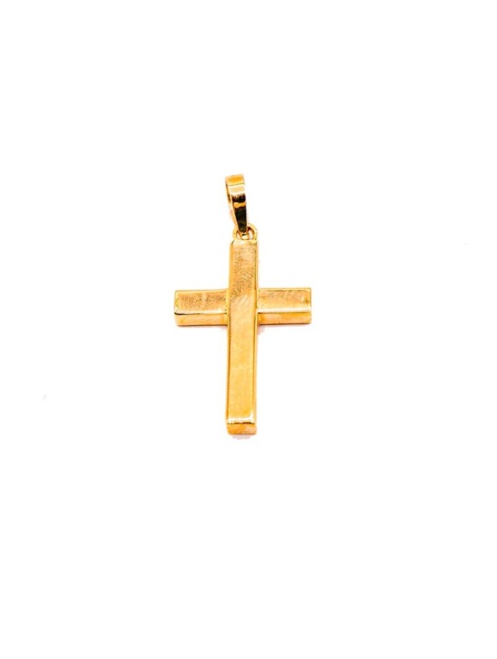 Cruz Cuadrada Tallada Oro 18K C30/401/1101 | Joyería Parejo