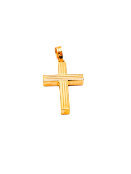 Cruz Cuadrada Tallada Oro 18K C30/401/1101 | Joyería Parejo