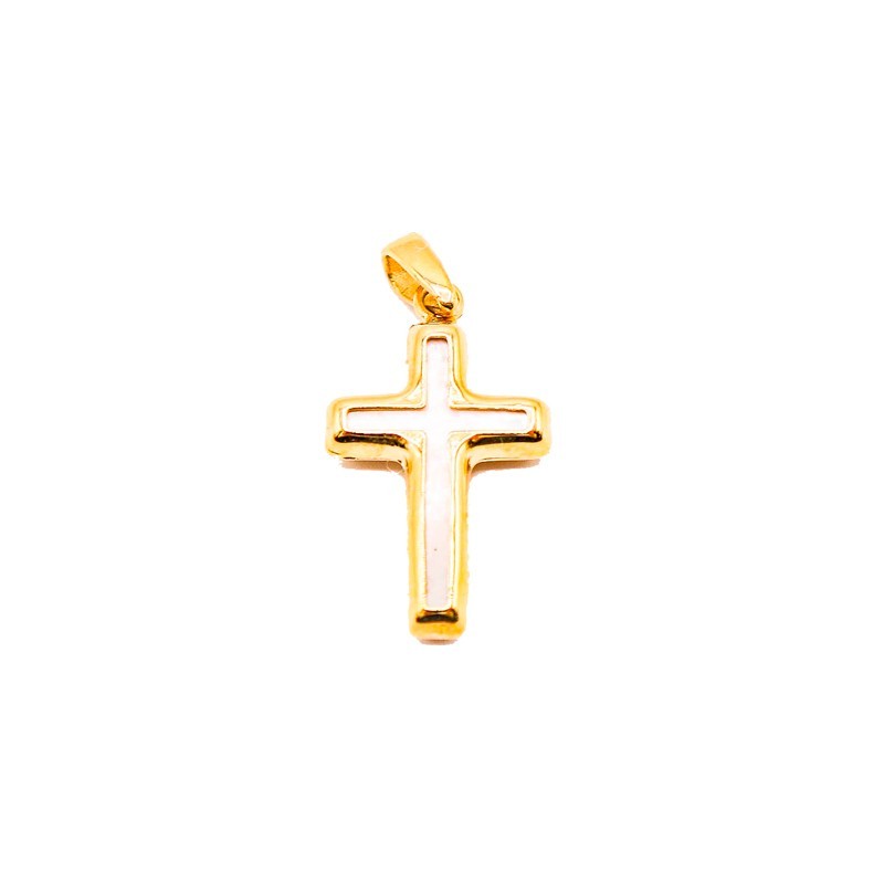 Cruz con Nácar Oro 18K 623-4751237-C
