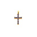 Cruz Piedras Azules Oro 18K 623-4751017C-OA/A