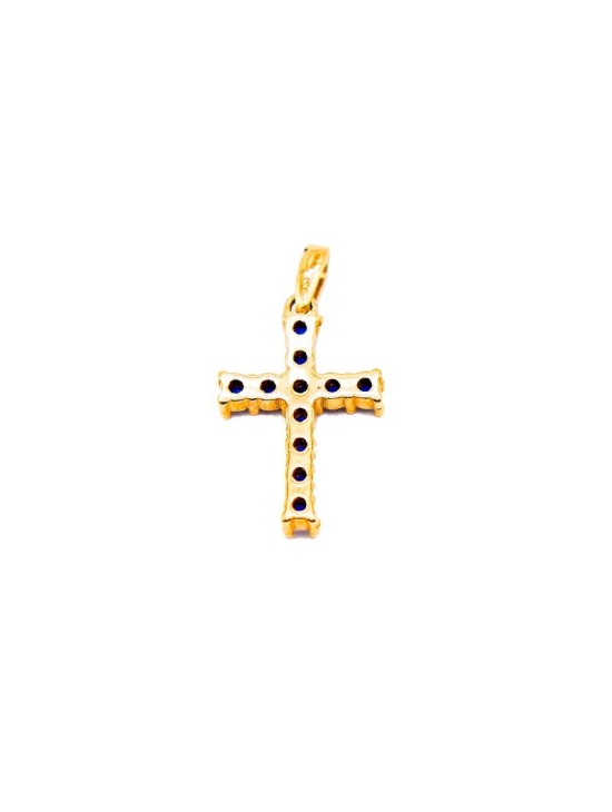 Cruz Piedras Azules Oro 18K 623-4751017C-OA/A | Joyería Parejo