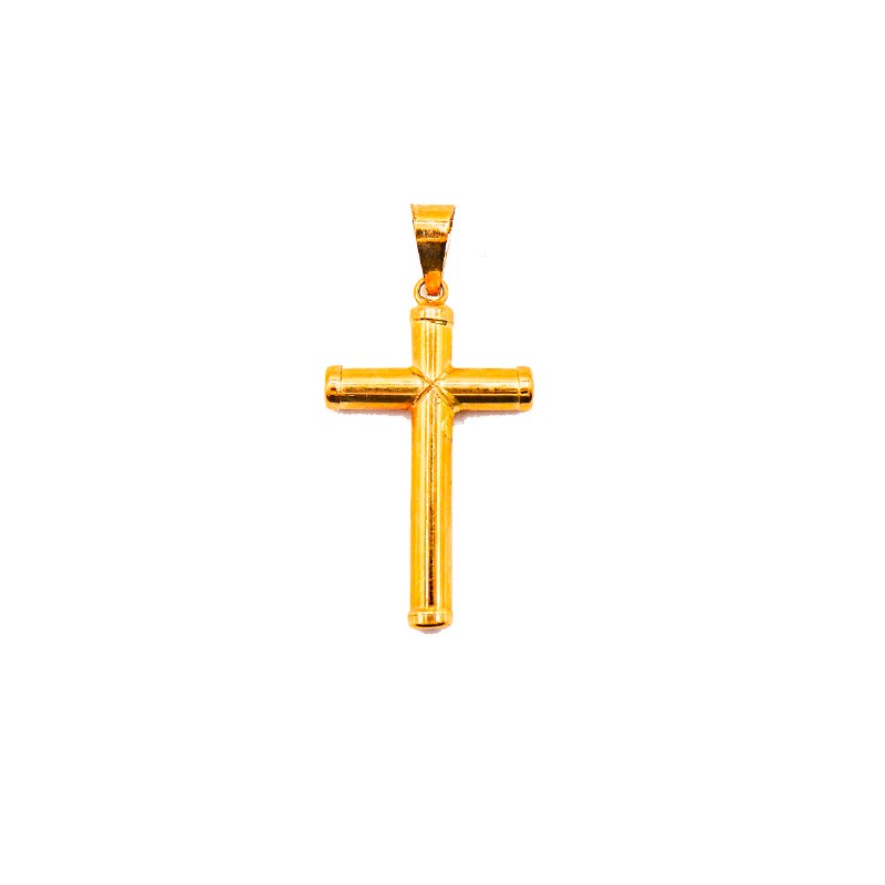 Cruz Tubo Oro 18K 01550078 | Joyería Parejo