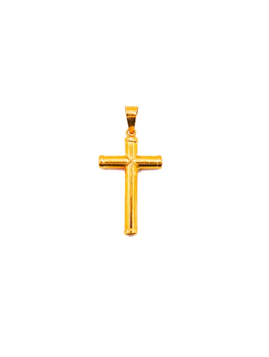 Cruz Tubo Oro 18K 01550078 | Joyería Parejo