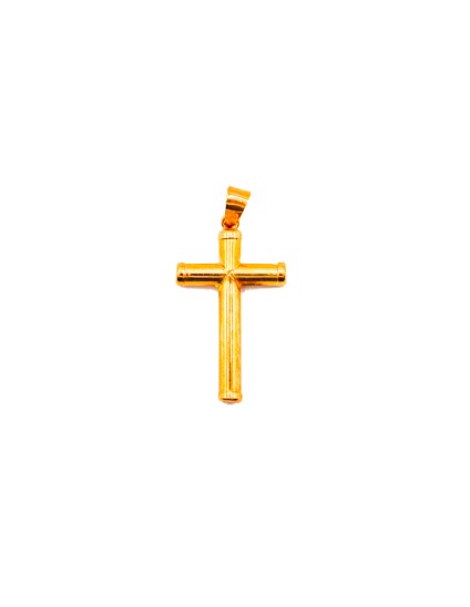 Cruz Tubo Oro 18K 01550078 | Joyería Parejo