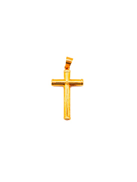 Cruz Tubo Oro 18K 01550078 | Joyería Parejo