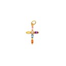 Cruz Circonitas de Colores Oro 18K C241/4207/12