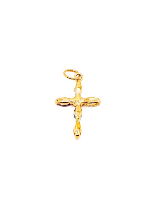 Cruz Circonitas de Colores Oro 18K C241/4207/12 | Joyería Parejo