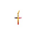 Cruz Circonitas Multicolor Oro 18K PT756MS