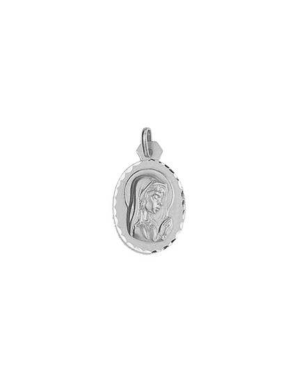 Medalla Oval Virgen Niña Plata Ley 925 - Envío Gratis