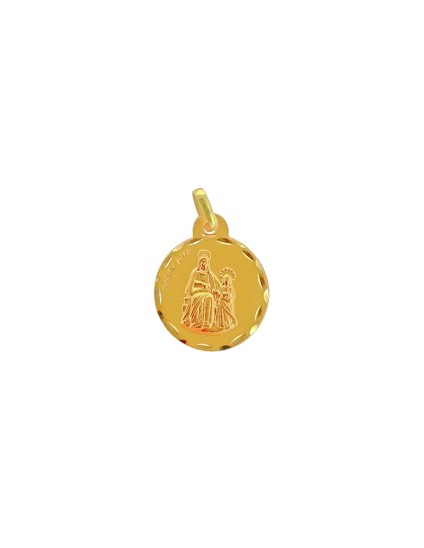 Medalla Redonda Santa Ana Oro 18k - Compra Aquí