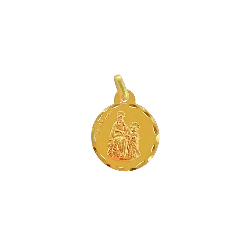 Medalha Redonda Santa Ana Ouro 18k - Compre Online Aqui
