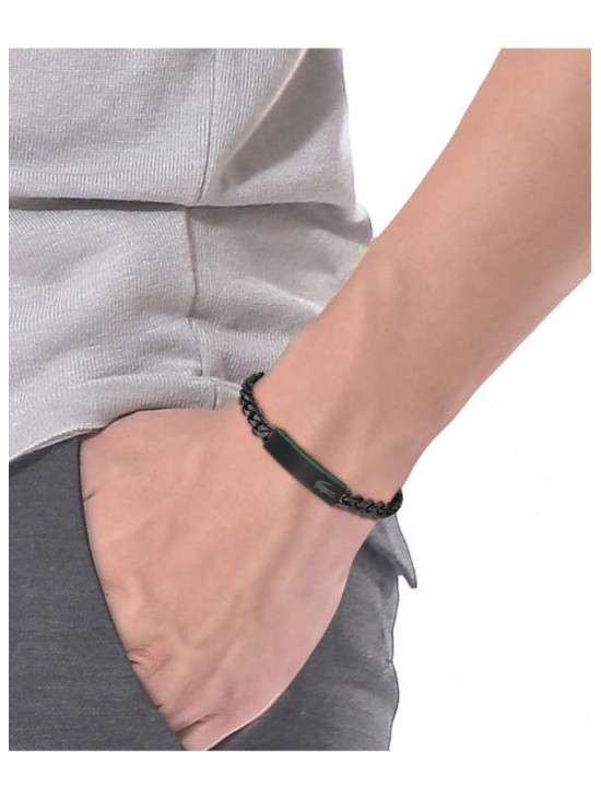 Pulsera Lacoste Hombre Negra | Compra Online