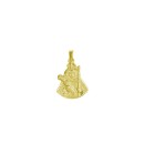 Medalla Silueta de la Virgen de la Candelaria de Tenerife en Oro 18K