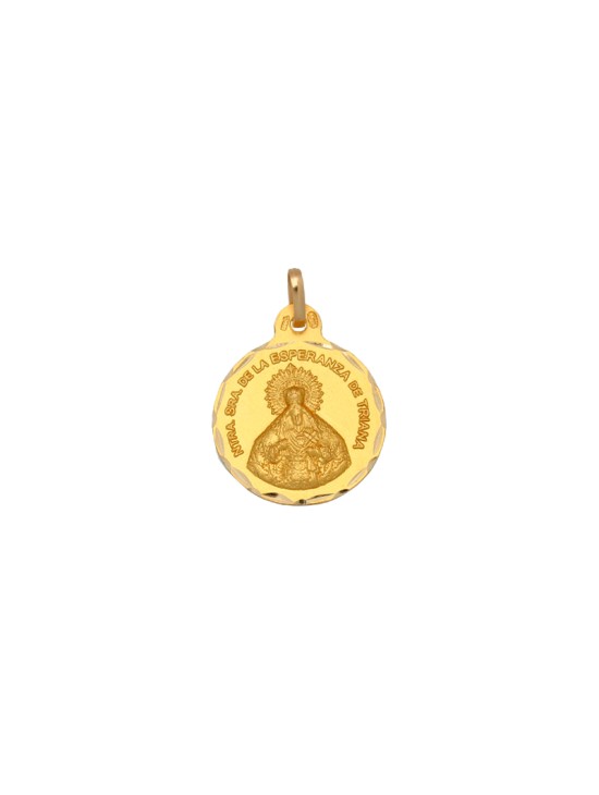 Medalla Redonda Nuestra Señora Esperanza Triana Oro 18k - Compra Aquí