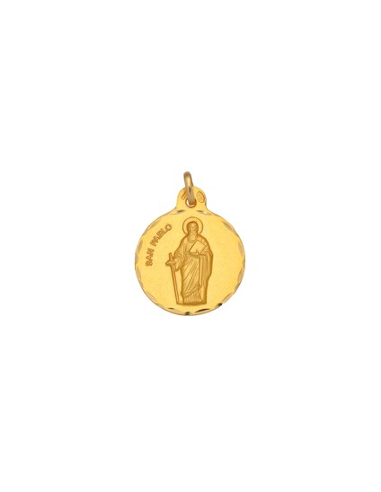 Medalla Redonda San Pablo Oro 18k - Compra Aquí