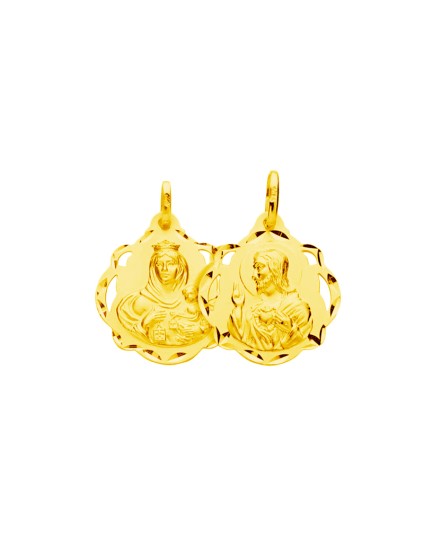 Medalla Escapulario Sagrado Corazón - Carmen Oro | Joyería Parejo