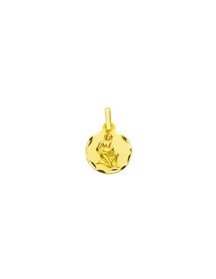Medalla Horoscopo Acuario Oro 18k - Envío Gratis