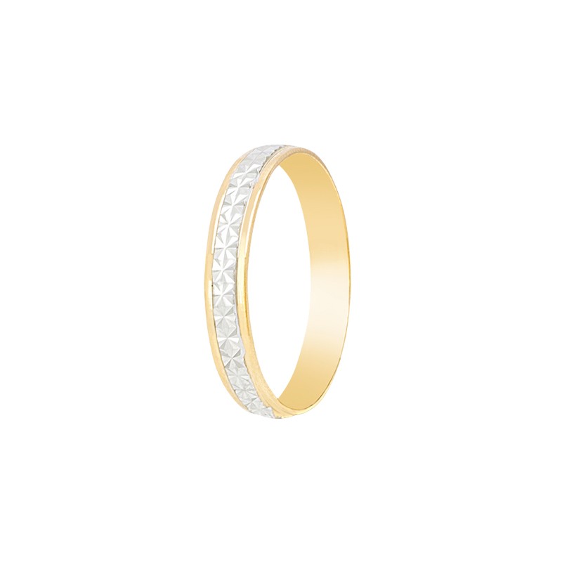 Aliança de Ouro Bicolor 18k | Compre Online com Segurança
