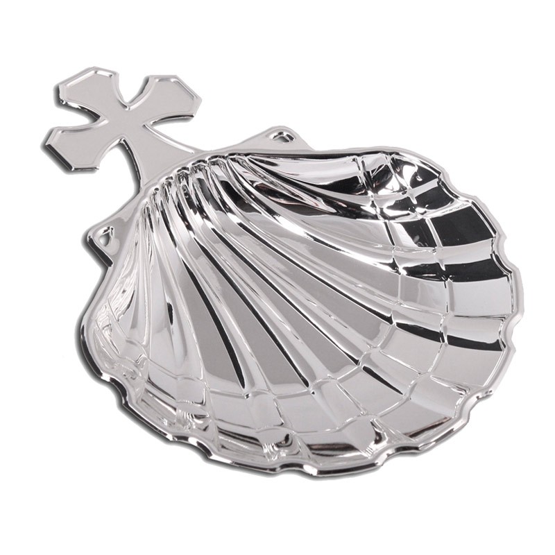 Concha Bautismo Metal Plateado Cruz 09316 | Joyería Parejo