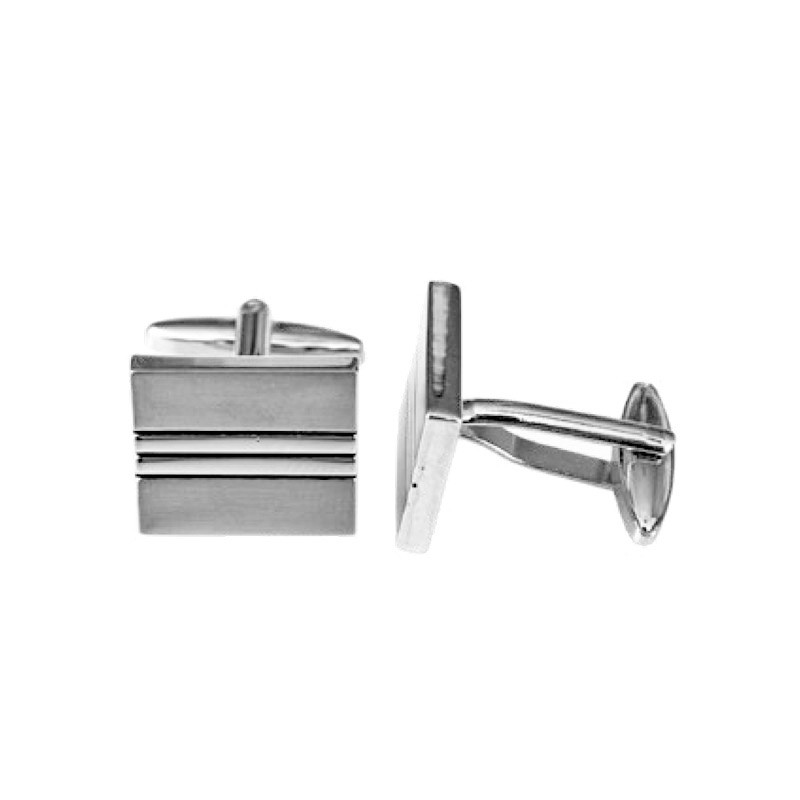 Gemelos Cuadrados Tres Rayas 53 | Joyería Parejo