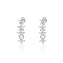 Pendientes Plata Cuatro Flores Circonita CPE1783-RD-BL