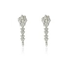 Pendientes Wedding Plata Cuatro Piedras Baguette CPE1389-RD-BL