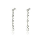 Pendientes Wedding Plata Piedras Chatones CPE1381-RD-BL