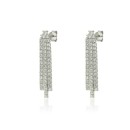 Pendientes Wedding Plata Riviere 3 Filas Circonitas CPE1382-RD-BL